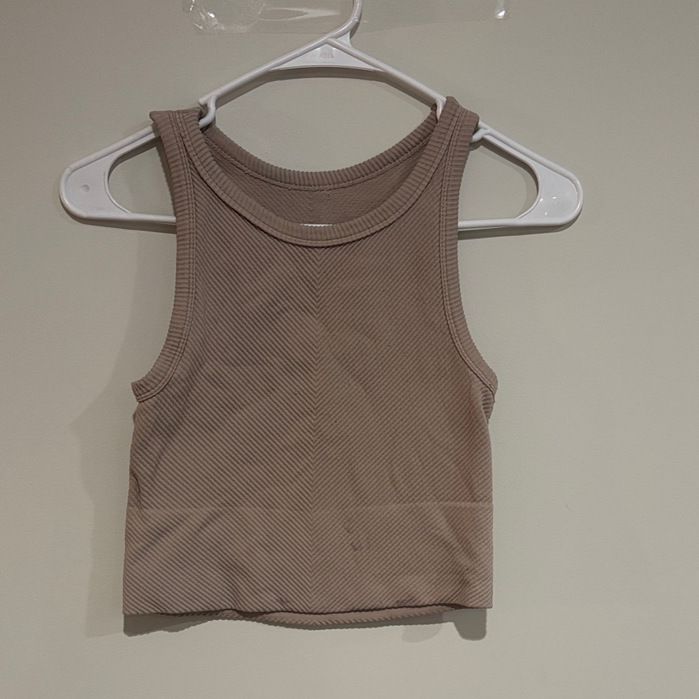 Tilly's Brown Ribbed Tank Top